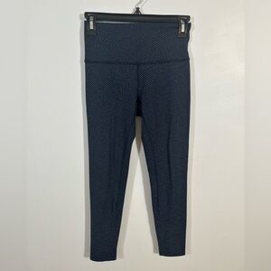 Lululemon Wunder Under High Rise Leggings Size 4 Navy Dot Print Full Length